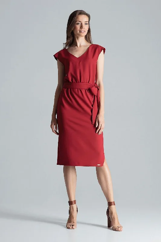 Daydress midi  with a v-neck Figl