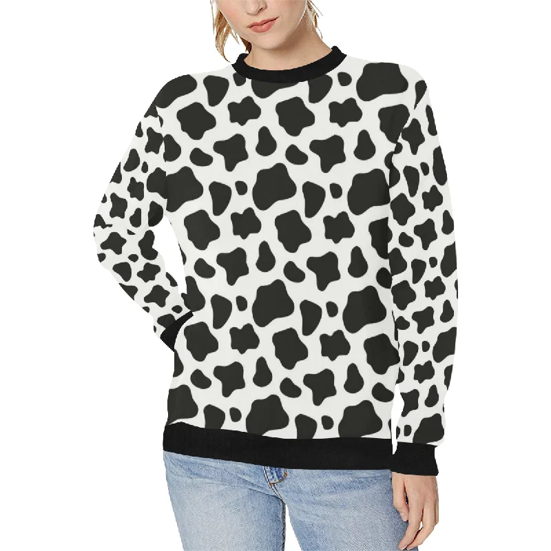 Cow skin pattern Women's Crew Neck Sweatshirt