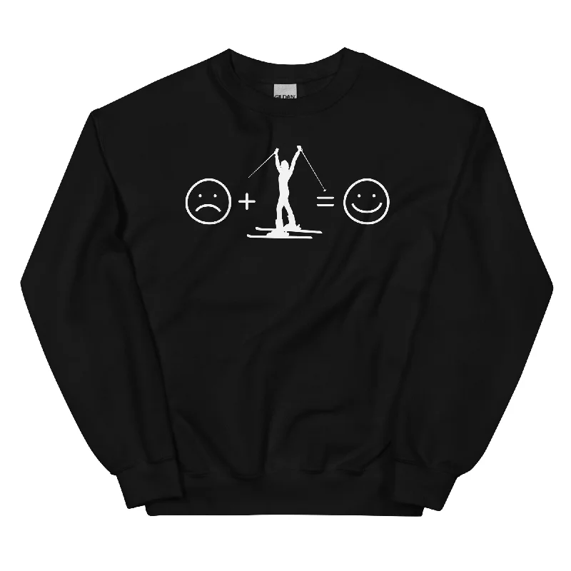 Lächelndes Gesicht und Skifahren - Sweatshirt (Unisex)