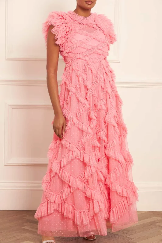 Price Rollback Genevieve Ruffle Gown