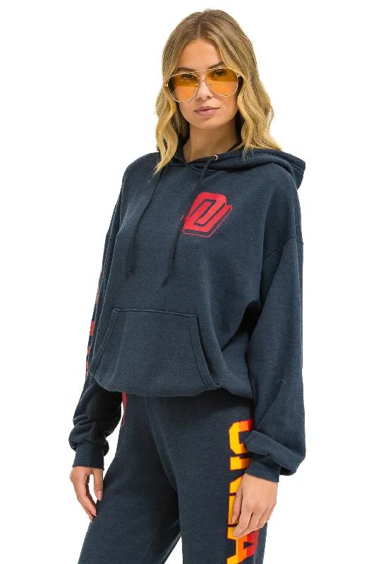 UNIVERSITY OF OKLAHOMA PULLOVER HOODIE RELAXED - CHARCOAL