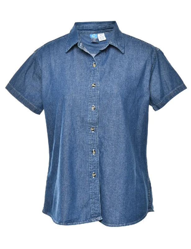 Short Sleeve Denim Shirt - M