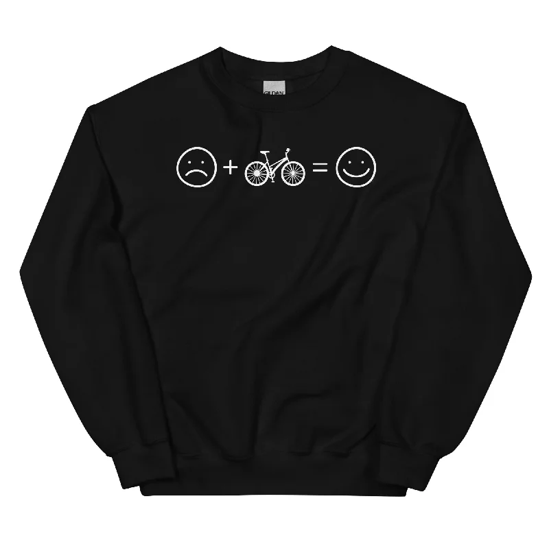 Lächelndes Gesicht und Fahrrad - Sweatshirt (Unisex)