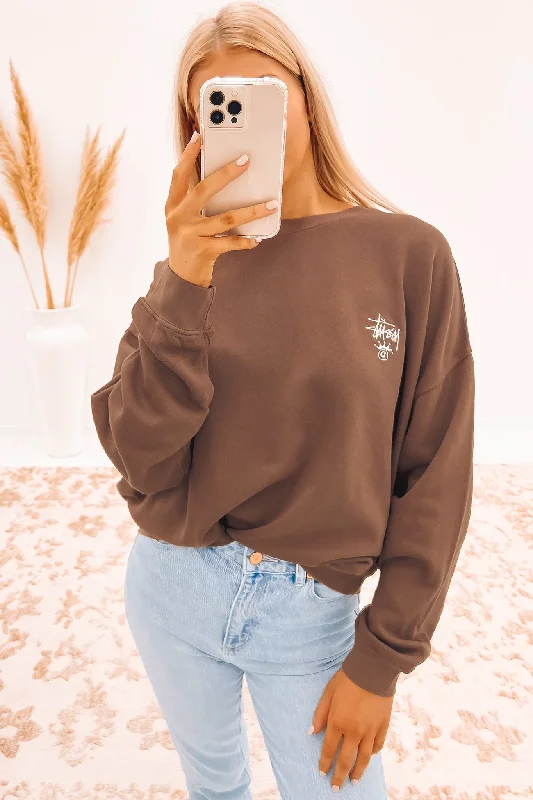 Dalton Oversized Crew Brown