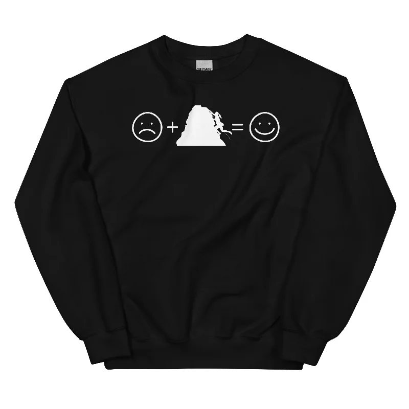 Lächelndes Gesicht und Klettern - Sweatshirt (Unisex)