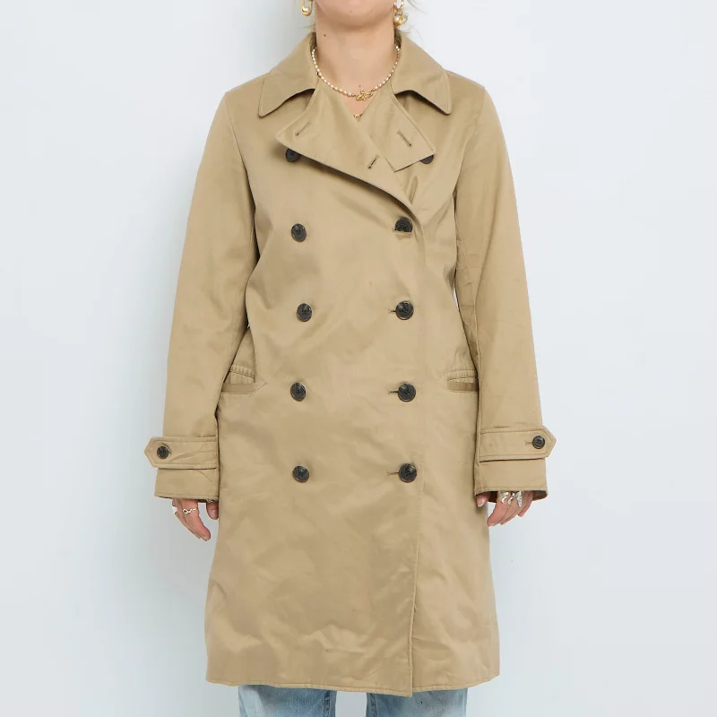 Button  Collared Trench Coat - UK 10