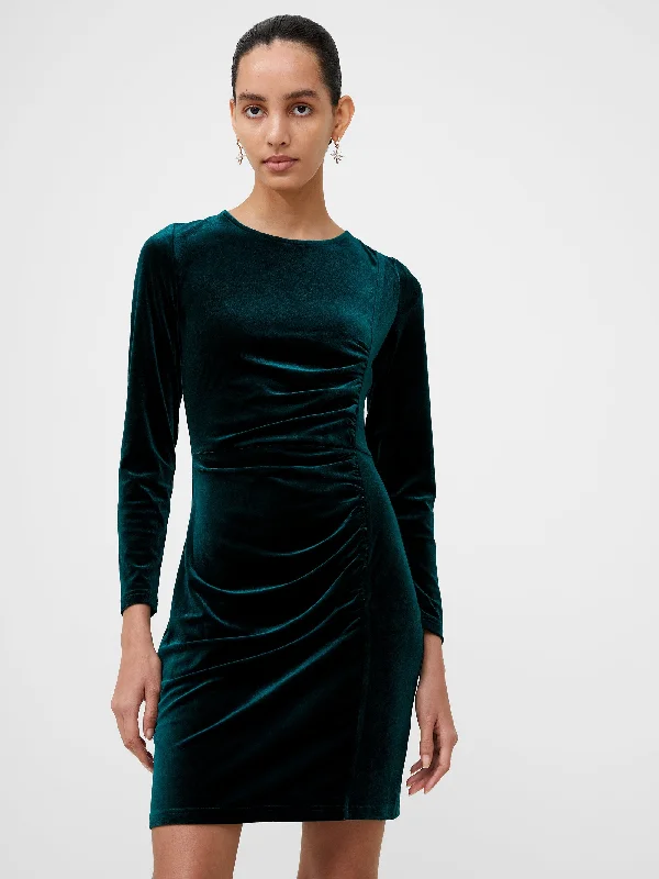 Price Drop Velvet Long Sleeve Mini Dress