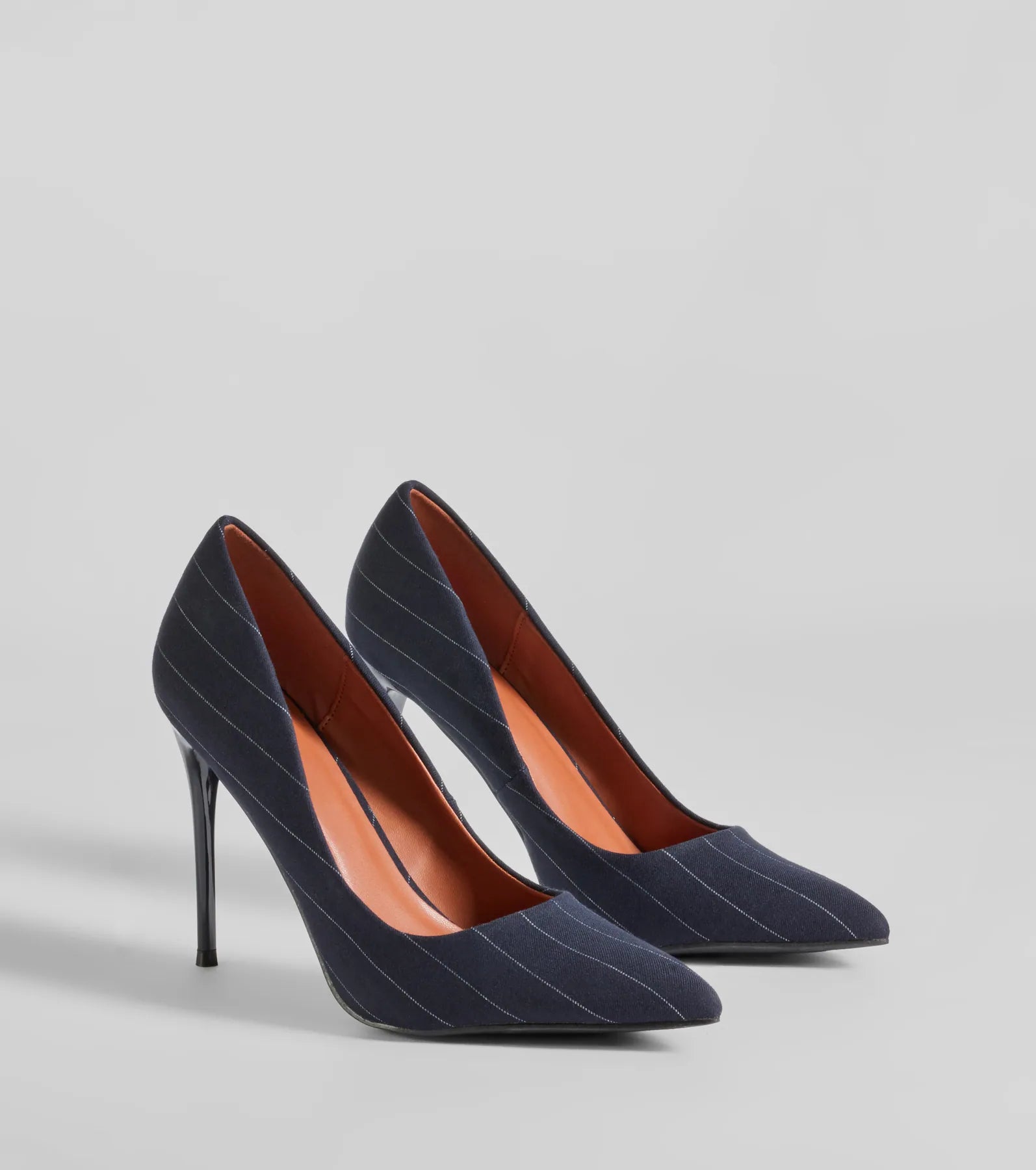 Pursuit Of Chic Pinstriped Stiletto Pumps