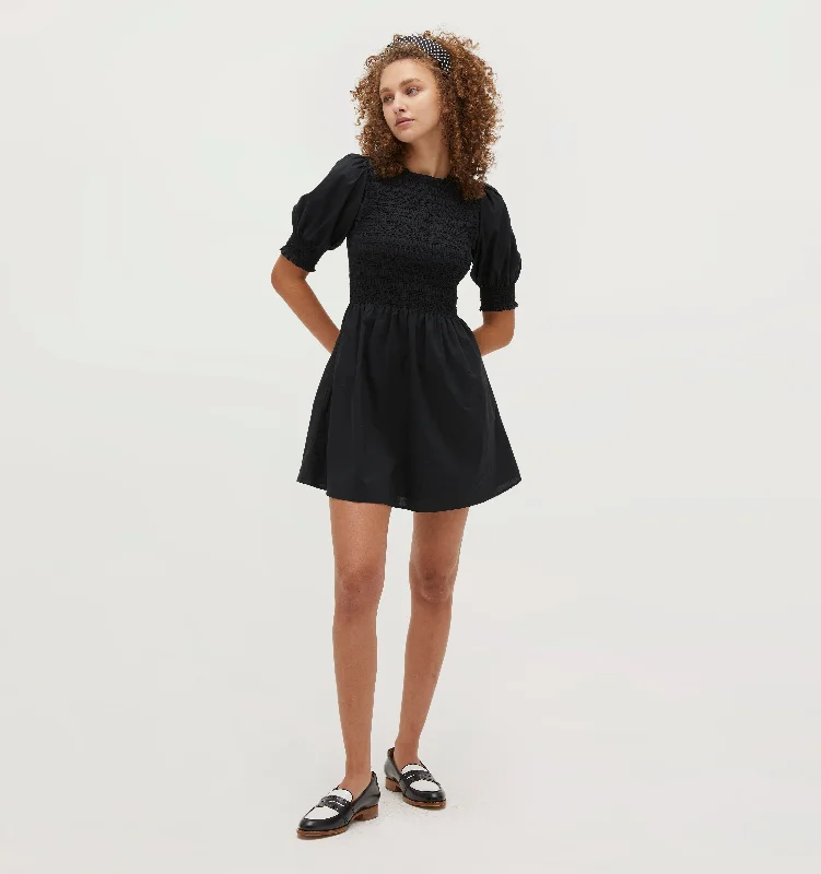 The Vivi Nap Dress - Black Cotton