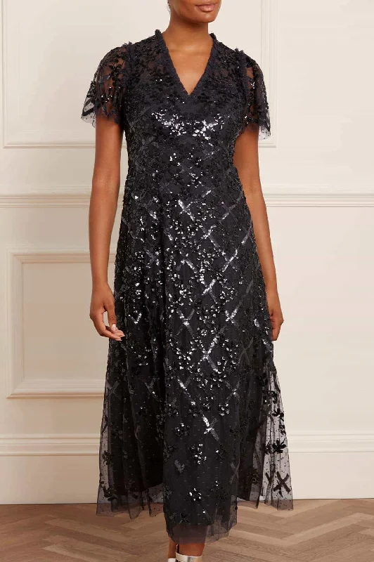 Deal Frenzy Garden Lattice Ankle Gown