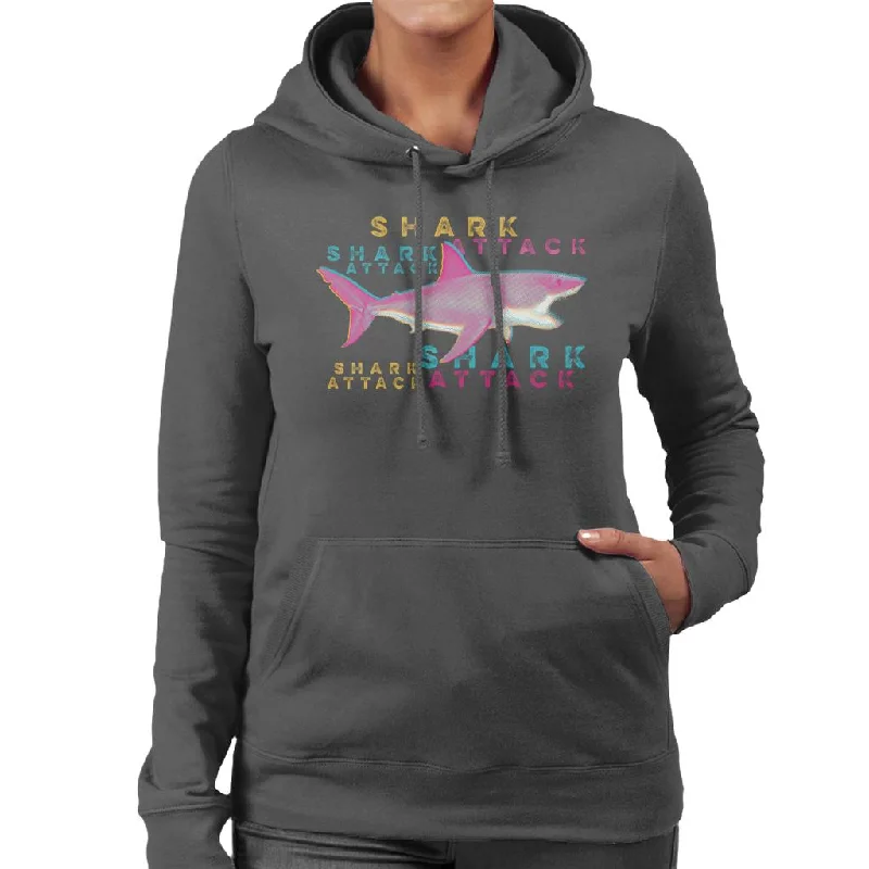 Jaws Shark Attack Women's Hooded Sweatshirt