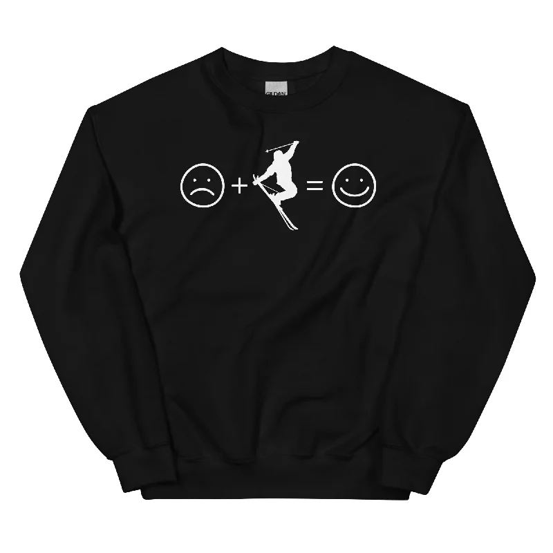 Lächelndes Gesicht und Skifahren - Sweatshirt (Unisex)