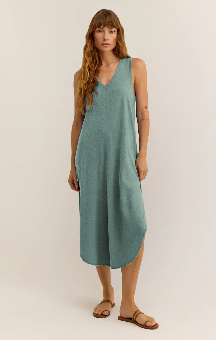 Z Supply Reverie Slub  Dress | Sea Pine, Heartbreaker Pink, Putty